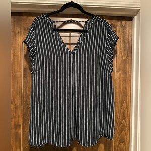 Black Striped Blouse